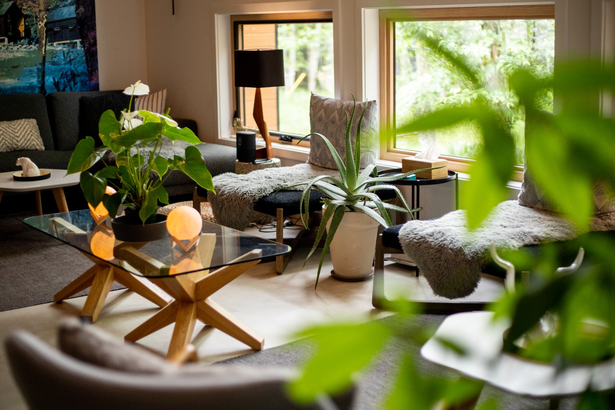 Onyx Lodge cozy lounge area