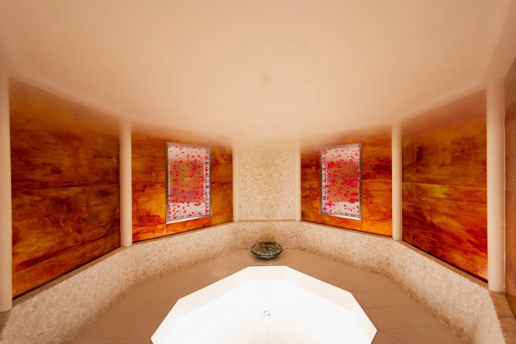 Panoramic birch wood sauna at KurSpa Sparkling Hill